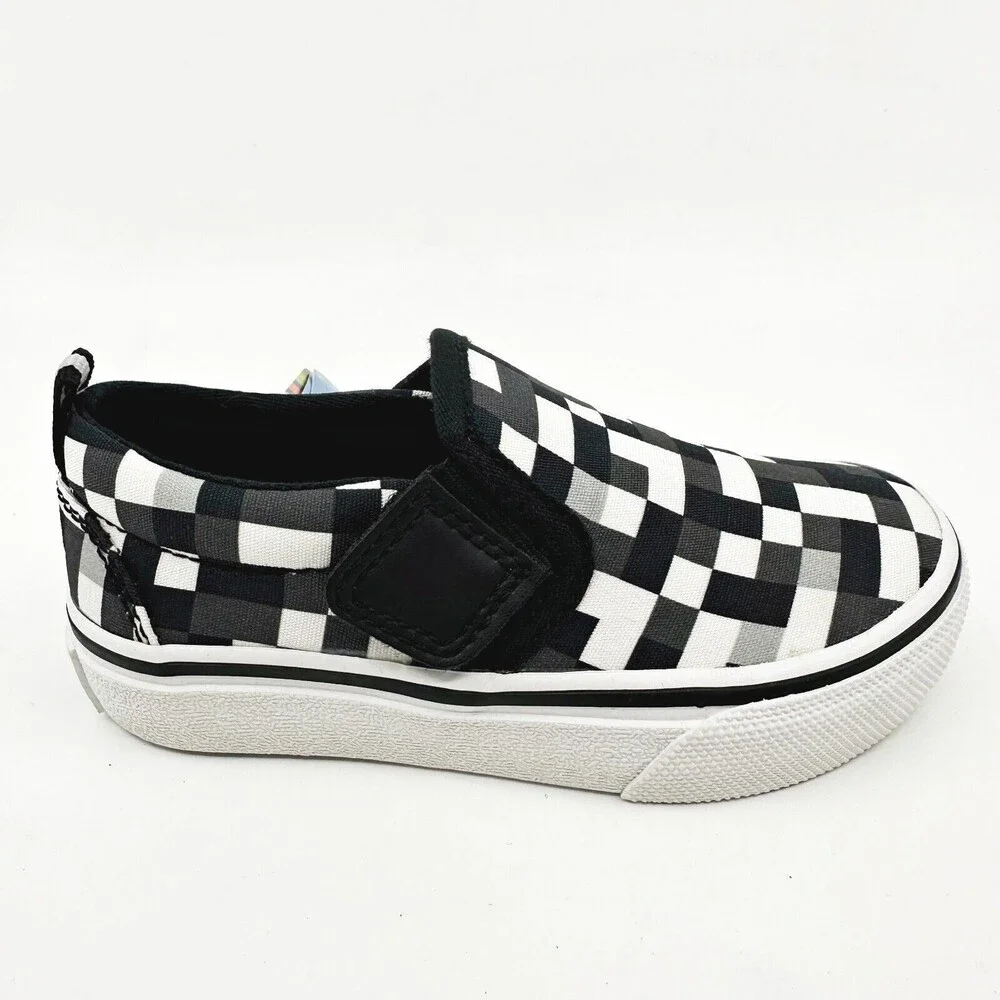 Skechers Street Fame Zamblox White Black Toddlers Boys Size 7